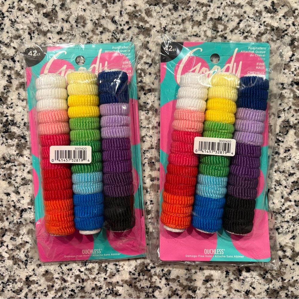 Goody Kids—Fine Hair Ouchless Ponytailers, Assorted Colors 42 CT (Set of 2)
